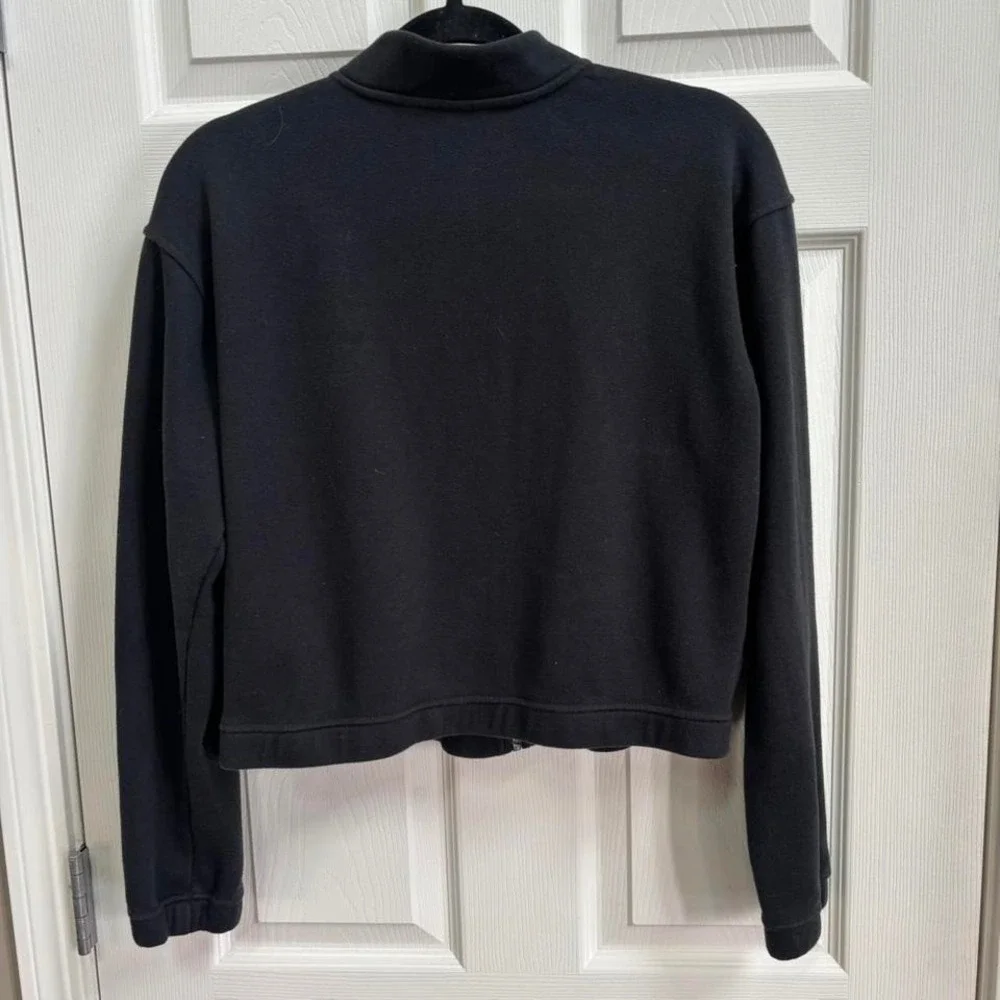 The North Face Girls Black Full Zip Fleece Jacket XXL 18/20 Bomber‎ Style
